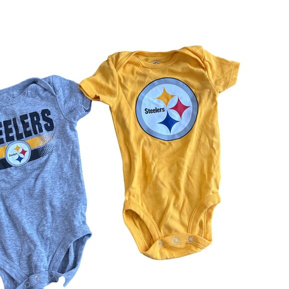 Pittsburgh Steelers Baby Onesies Set Of 3 JuJu Smith-Schuster 19 NFL Sizes 3/6M - Picture 4 of 6